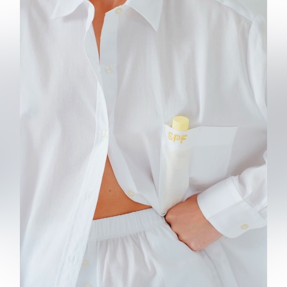 Leset x Dr Loretta Button Down SPF Oversized White Shirt One Size - Picture 3 of 14